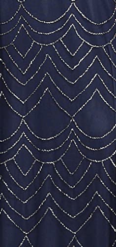 41g2lAMElnL.jpg Women's Short Sleeve Blouson Beaded Gown