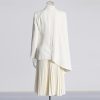 Women's Skirt Suit Summer Long Sleeve Casual Blazer Slim Pleated Skirt 2 Piece Set for Women