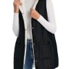 41htyPXO7sL.jpg Womens Long Puffer Vests Outerwear Hooded Button Down Gilet Sleeveless Warm Winter Coats Jackets