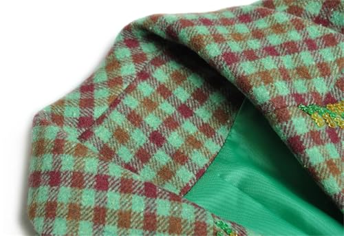 41iLAnYkeHL.jpg Women Long Sleeve EN8 Plaid Print Coat Mermadi Skirt Two Pieces Suit Skirts Set