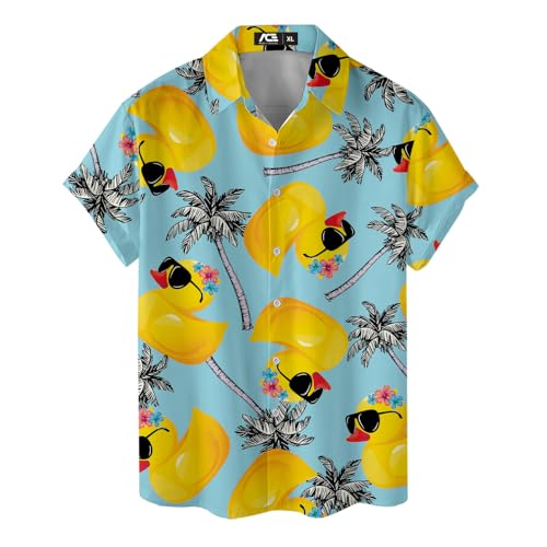 41il77J40SL.jpg Funny Festival Pattern Hawaiian Shirt for Men Coloful Mens Hawaiian Shirts Short Sleeve Button Down Shirt Men