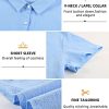 41j9LNM-IEL.jpg Short Sleeve Shirts for Women - Button Down Business Casual Tops Summer Cotton Linen Blouses Breathable V Neck T Shirt