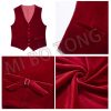 41jLza-6LWL.jpg Velvet Suit Women 3 Piece Office Work Business Suit Office Lady Blazer&Pants&Vest Wedding Party Suit
