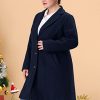 41kYCt62xL.jpg Women's Plus Size Coat Single Breasted Notched Lapel Elegant Long Winter Coats 2025