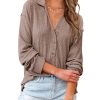 41kqMK-MkwL.jpg Women Casual Button Down Fall Blouses 2025 Long Sleeve Solid Business Work Tops Cute Relaxed Fit Shirts