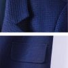 41lJdniuctL.jpg Women Solid Long Sleeve Notch Collar Cropped Jacket High Waist Split Straight Pencil Skirt 2 Piece Suits Sets