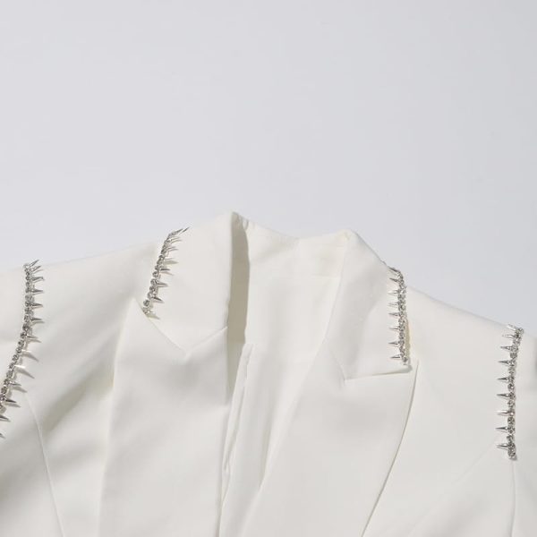 Women's Skirt Suit Spring Summer Cropped Casual Blazer High Waist Skirt 2 Piece Set for Women