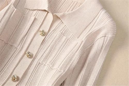 41nyVbhBybL.jpg Women Suit Turn-Down Collar Single Breasted Tops Pretty Slim Skirt Solid Color 2 Piece Set