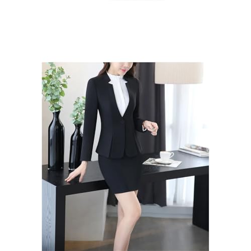 41p0DwfzX0L.jpg Women Formal Office Business Blazers Skirt Set Professional Work Wear Career Two Piece Lady Suit