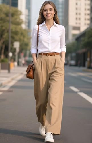 41pLDceyqVL.jpg Womens Dress Shirts Long Sleeve Button Down Shirt Work Wear