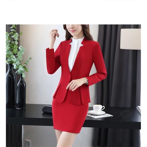 41pUTfTB-KL.jpg Women Formal Office Business Blazers Skirt Set Professional Work Wear Career Two Piece Lady Suit