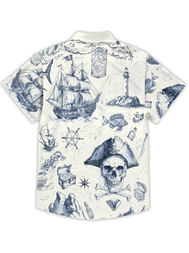 41qeAajkwrL.jpg Funny Hawaiian Shirts for Men Summer Beach Short Sleeve Button Down Shirt Theme Party Shirt