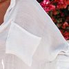41qs3GtOazL.jpg Button Down Shirt for Women Beach Cover Up Long Sleeve Blouses
