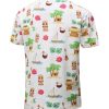 41r76J8Wu3L.jpg Mens Hawaiian Shirt, Short Sleeves Button Down Beach Clothing, Unisex Summer Flamingos Casual Aloha Floral Shirts