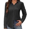 41s-0-wmN6L.jpg Women's Stain Shield Dress Shirts Wrinkle Free Long Sleeve Shirts Solid Work Business Button Down Shirts