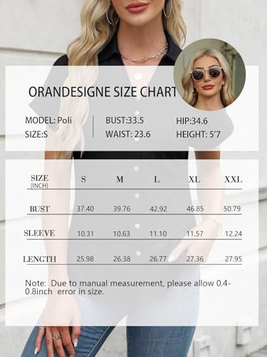 41sRs5ubSzL.jpg Women's Short Sleeve Polo Tops Summer Button Down Collared T Shirts Casual Cute Ladies Tees