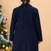 41tUNELnmdL.jpg Women's Plus Size Coat Single Breasted Notched Lapel Elegant Long Winter Coats 2025