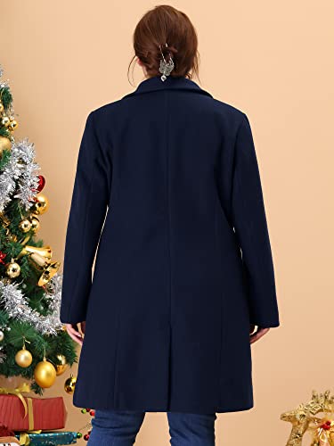 41tUNELnmdL.jpg Women's Plus Size Coat Single Breasted Notched Lapel Elegant Long Winter Coats 2025