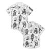 41u2Caff3UL.jpg Funny Pirate Hawaiian Shirt Men's Aloha Shirt Summer Beach Vacation Short Sleeve Casual Button Down Shirt