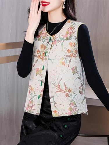 New-Chinese style vest for women, spring and autumn Chinese embroidered vest, mother's suit
