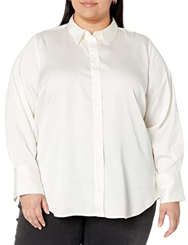 41wL3f4N2gL.jpg Women's Regular-Fit Satin Button Down Blouse (Available in Plus Size)