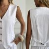 41zgDZSRVtL.jpg Women's Linen 2 Piece Sets Summer Outfits Vest Waistcoat Casual Dressy Work Vacation Travel Pants Sets