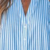 511HWhkPKL.jpg Womens Summer Dresses V Neck Sleeveless Striped Button Up Mini Casual Coverup Dress