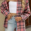 512ZWCDq6zL.jpg Womens Button Down Flannel Shirts Long Sleeve Plaid Shackets Business Casual Blouse Top