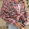 5134QpSBX-L.jpg Womens Button Down Flannel Shirts Long Sleeve Plaid Shackets Business Casual Blouse Top