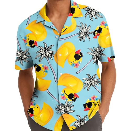 515-bPf1KlL.jpg Funny Festival Pattern Hawaiian Shirt for Men Coloful Mens Hawaiian Shirts Short Sleeve Button Down Shirt Men