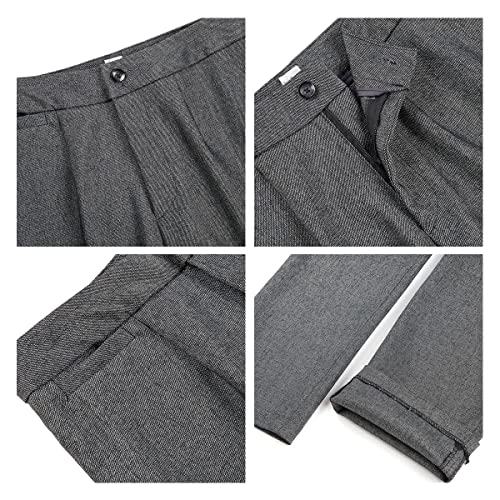 Women's Business Pant Suit Set 2 Piece Slim Fit Blazer Jacket One Button Buckle Closure Lady Work Suit for Office