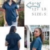 519zy4598aL.jpg Women's Button Down Shirts Short Sleeve Casual Oversized Shirts Loose Collared V Neck Blouses