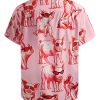 51DUd616y5L.jpg Men's Hawaiian Shirt Short Sleeve Funny Printed Casual Button Down Aloha Shirts