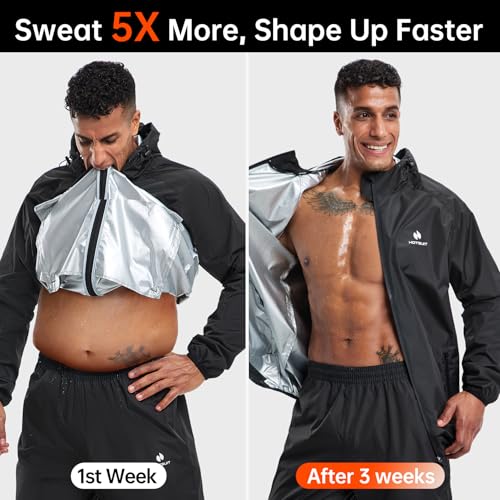 51F20VH2AL.jpg Sauna Suit for Men Weight Loss Sweat Suit Boxing Exercise Sweat Sauna Jacket Pants