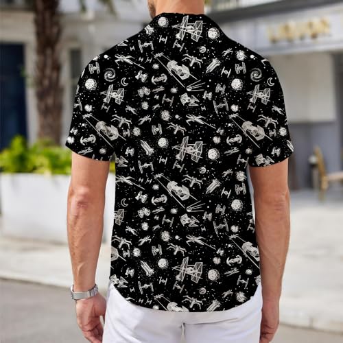51FahINJotL.jpg Mens Funny Hawaiian Shirts 3D Graphic Button Down Short Sleeve Tropical Holiday Beach Aloha Shirt