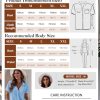 51GdQDzC6zL.jpg Short Sleeve Shirts for Women - Button Down Business Casual Tops Summer Cotton Linen Blouses Breathable V Neck T Shirt