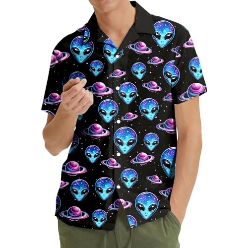 51JsqPjd7cL.jpg Funny Hawaiian Shirt for Men Casual Summer Shirt for Men Short Sleeve Button Down Shirt