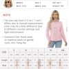 Womens Long Sleeve Button Down Shirts Casual Loose Fit Cotton Collared Blouses
