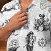 51MmXXCwSkL.jpg Funny Pirate Hawaiian Shirt Men's Aloha Shirt Summer Beach Vacation Short Sleeve Casual Button Down Shirt