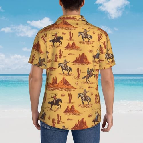 51PNRYh9uwL.jpg Western Cowboy Hawaiian Shirts and Shorts Set for Men - Funny 1-S