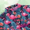51Umlk2H8PL.jpg Men's Hawaiian Beach Shirt with Flamingo Shirt Men Print - Short Sleeve Linen Button Down