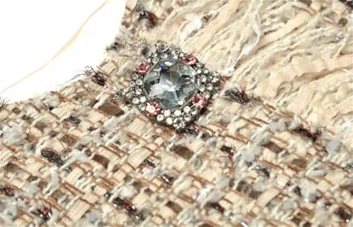 51WaTJa-C8L.jpg Women Suit Long-Sleeved Tasserl Short Coat Pretty Slim-Fit Hip Wrap Skirt Two Piece Set