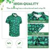 51a16sJ3g-L.jpg Mens St. Patrick's Day Shirt Hawaiian Shirts for Women Irish Clover Printed Casual Short Sleeve Button Beach Top Costume