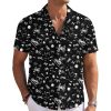 51amBP7FyyL.jpg Mens Funny Hawaiian Shirts 3D Graphic Button Down Short Sleeve Tropical Holiday Beach Aloha Shirt
