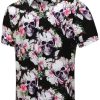 51h9kc6d2L.jpg Hawaiian Shirt for Men, Unisex Summer Beach Casual Short Sleeve Button Down Shirts, Printed Palmshadow Clothing