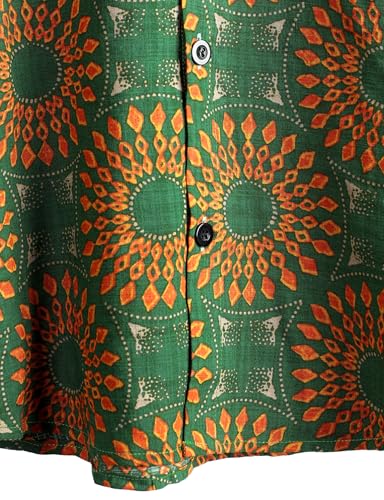 Mens Casual Hawaiian Floral Shirts Short Sleeve Button Down Tropical Shirts Beach Summer Shirts