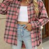 51jVhfsq91L.jpg Womens Button Down Flannel Shirts Long Sleeve Plaid Shackets Business Casual Blouse Top