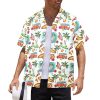 Christmas Hawaiian Shirt for Men Cruise Shirts Short Sleeve Button Down Palm Beach Summer Tropical Vacation Shirts