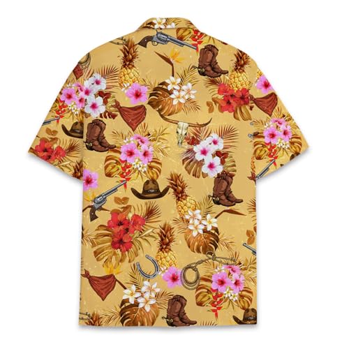 51n4zcEwwL.jpg Pineapple Hawaiian Shirt for Men Women, Leopard Pineapple Button Down Shirt Mens Casual Short Sleeve Shirt