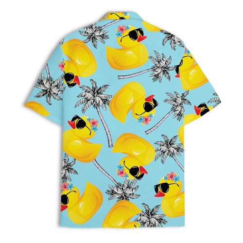 51n5W-6eFeL.jpg Funny Festival Pattern Hawaiian Shirt for Men Coloful Mens Hawaiian Shirts Short Sleeve Button Down Shirt Men